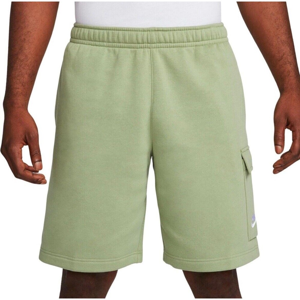 Nike Sportswear Club Oil Green/White Cargo Shorts Size Medium CZ9956-386 NEW
